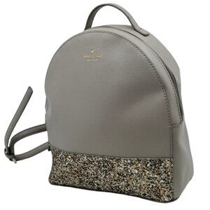 KATE SPADE~Sammi Greta Court Glitter Backpack~GRAY BAG